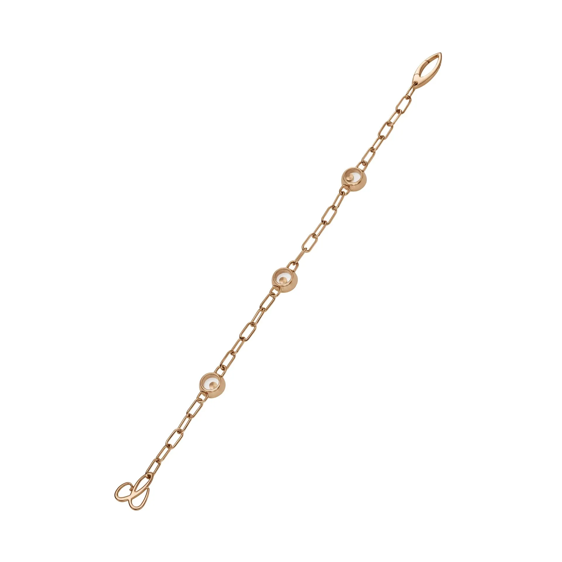 Chopard Happy Diamonds Icons 18ct Rose Gold 0.15ct Diamond Bracelet sold by C.W. Sellors product image thumbnail 3