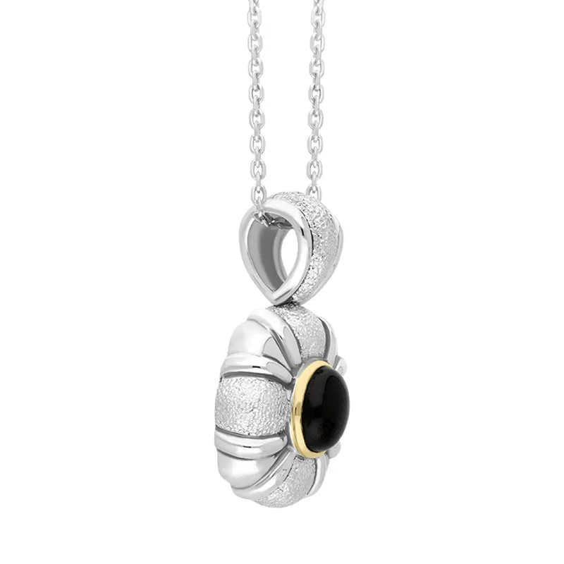 Sterling Silver Whitby Jet Satin Oval Banded Necklace D sold by C.W. Sellors product image thumbnail 2