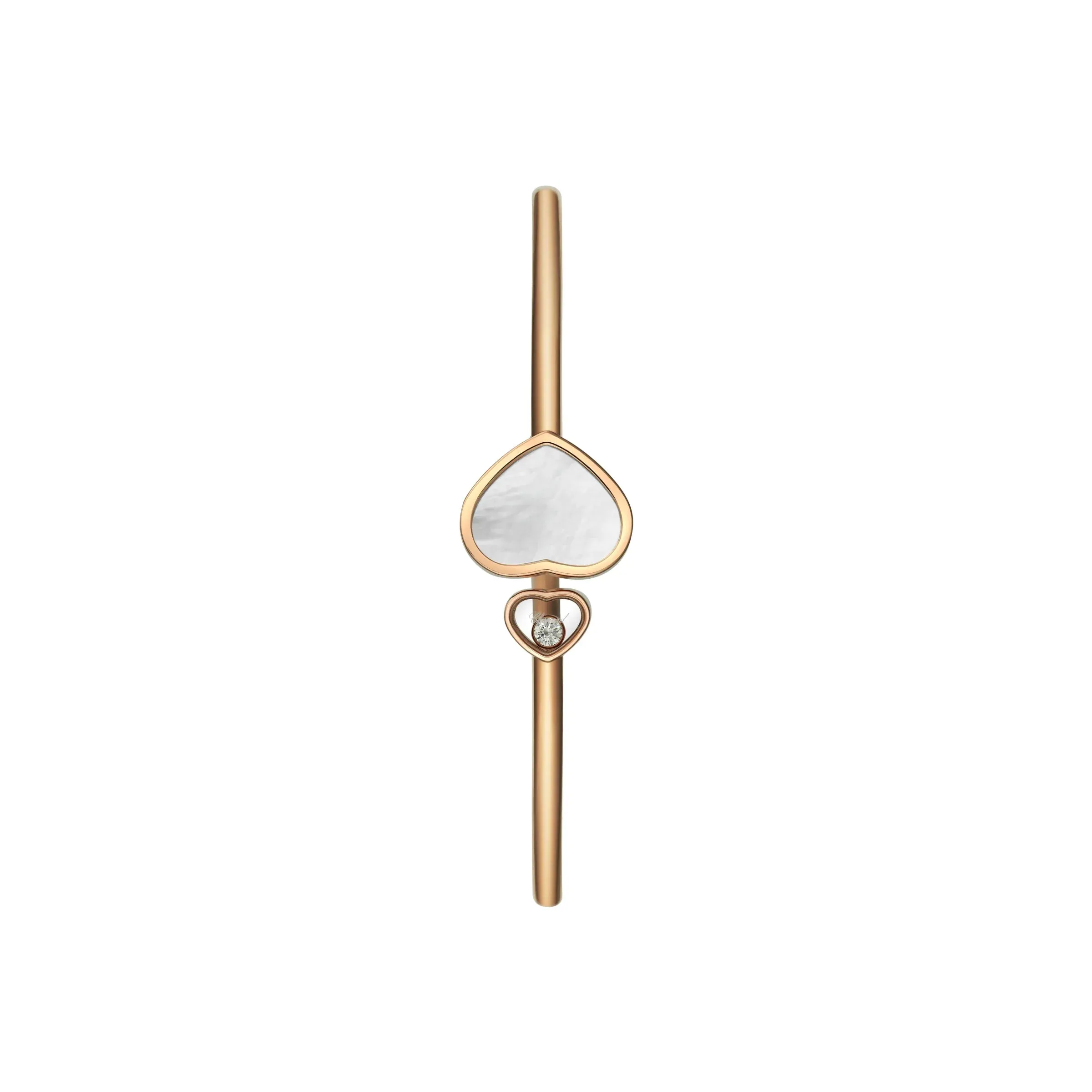 Chopard Happy Hearts 18ct Rose Gold Diamond Mother of Pearl Bangle sold by C.W. Sellors product image thumbnail 2