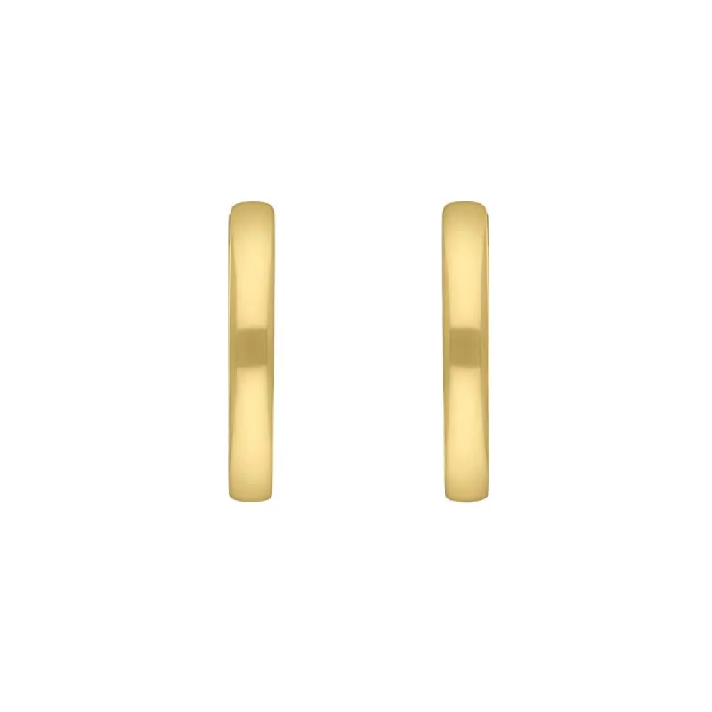 9ct Yellow Gold 18mm Round Domed Hoop Earrings sold by C.W. Sellors