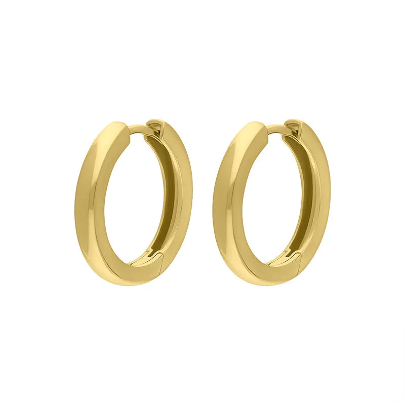 9ct Yellow Gold 18mm Round Domed Hoop Earrings sold by C.W. Sellors product image thumbnail 2