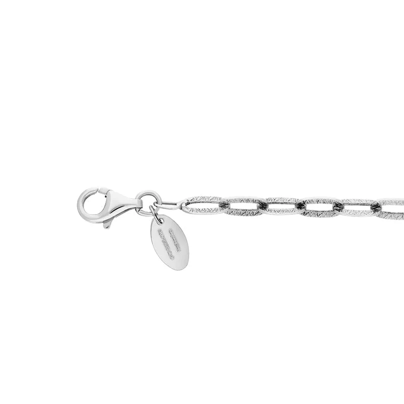 Sterling Silver 20 Inch Satinised Paper Link Chain With Extender D sold by C.W. Sellors product image thumbnail 2