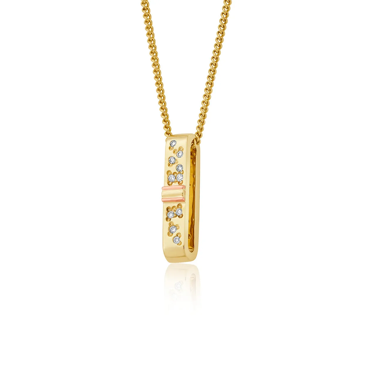 Clogau Cariad Sparkle Diamond 9ct Gold Pendant D Necklace D sold by C.W. Sellors