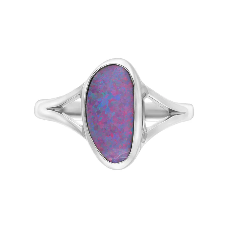 Sterling Silver Opal Doublet Abstract Split Shank Ring D sold by C.W. Sellors product image thumbnail 2