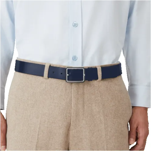 Montblanc 35mm Reversible Leather Belt Blue/Grey D sold by C.W. Sellors product image thumbnail 3