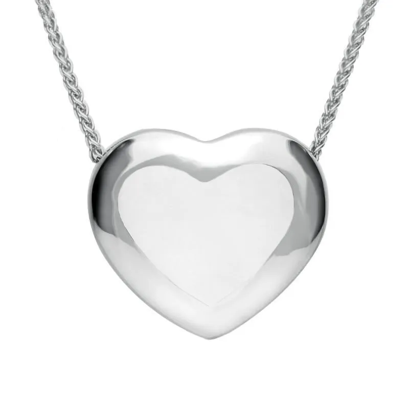 Sterling Silver Bauxite Framed Heart Necklace sold by C.W. Sellors