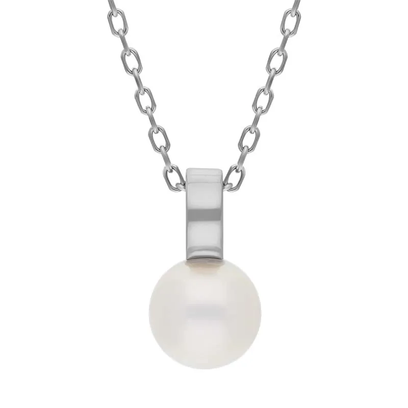 Mikimoto Classic 18ct White Gold White Akoya Pearl Necklace sold by C.W. Sellors