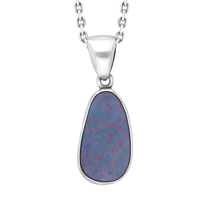 Sterling Silver Opal Doublet Abstract Necklace D sold by C.W. Sellors