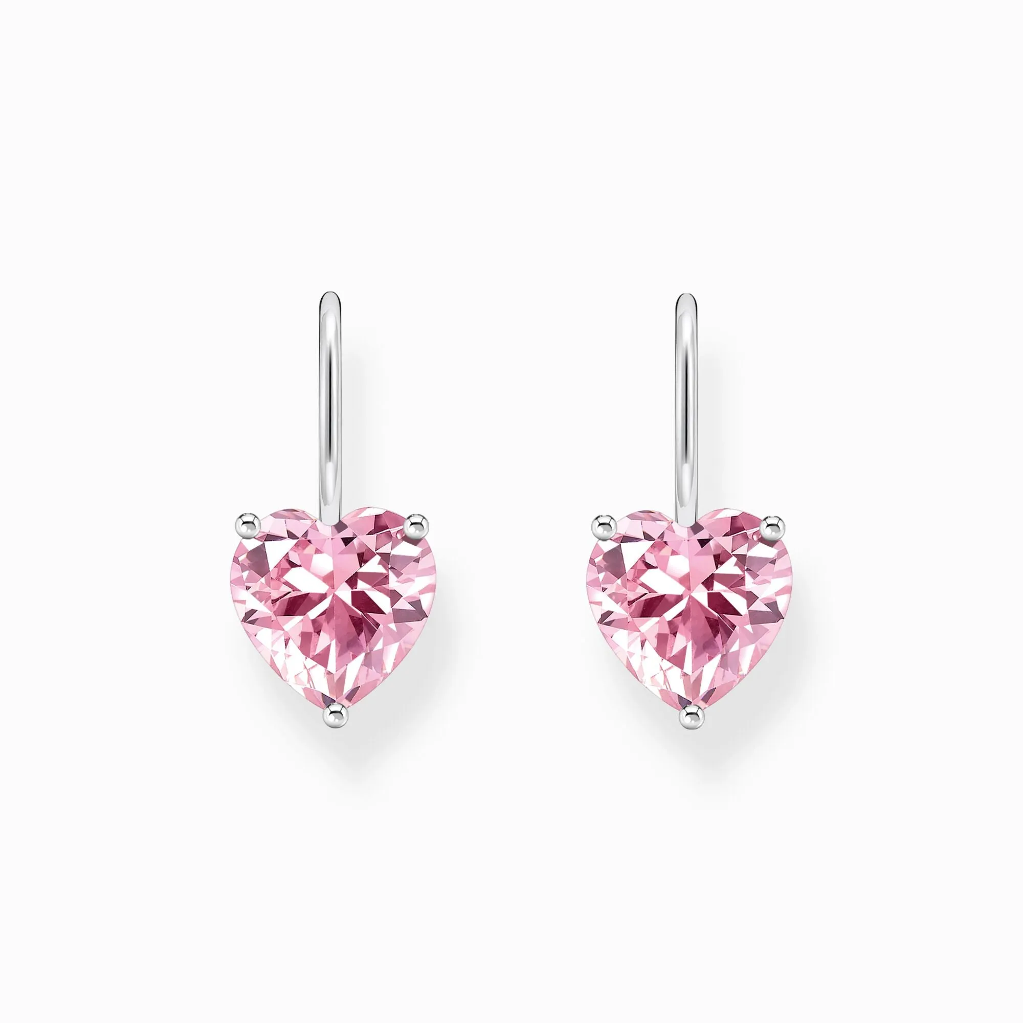 Thomas Sabo Sterling Silver Heart Pink Zirconia Earrings sold by C.W. Sellors