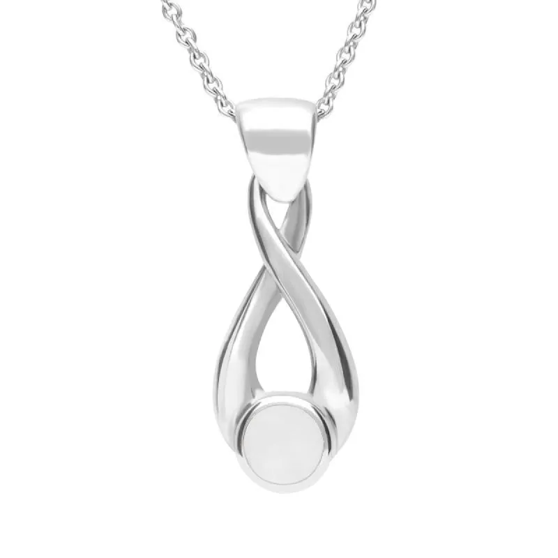 Sterling Silver Bauxite Eternity Loop Necklace sold by C.W. Sellors