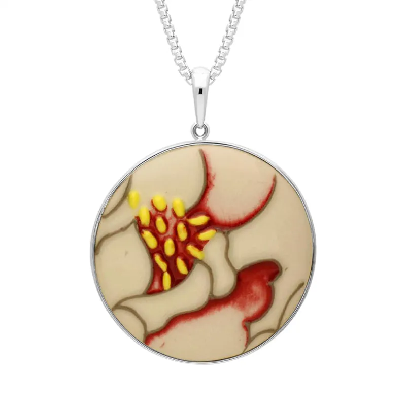 Sterling Silver Moorcroft Eyes For You Round Necklace sold by C.W. Sellors