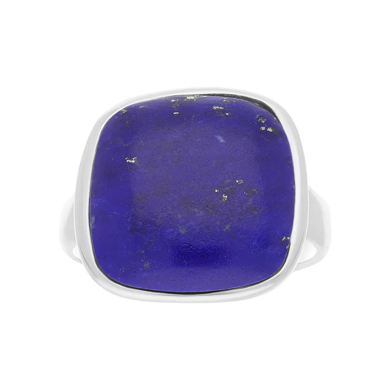 Sterling Silver Lapis Lazuli Medium Chunky Cushion Top Ring D sold by C.W. Sellors product image thumbnail 2
