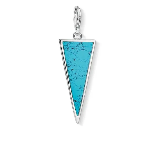 Thomas Sabo Charm Club Sterling Silver Turquoise Triangle Pendant D sold by C.W. Sellors