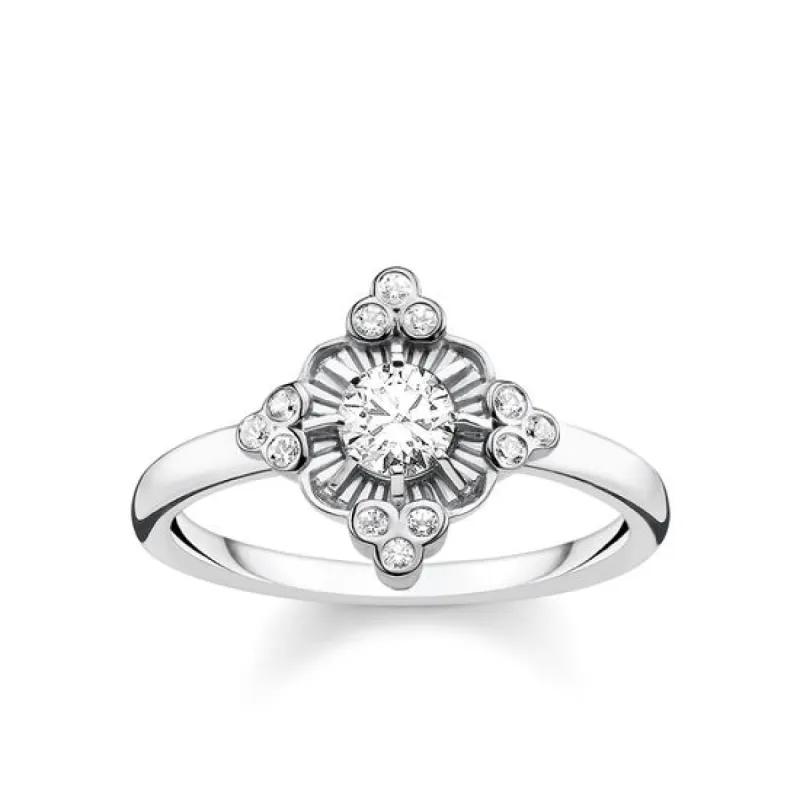 Thomas Sabo Glam And Soul Sterling Silver Cubic Zirconia Royalty Ring D sold by C.W. Sellors