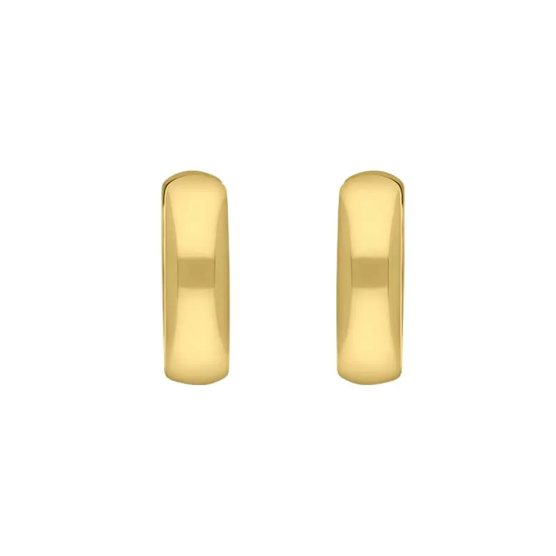 9ct Yellow Gold 16mm Round Domed Hoop Earrings sold by C.W. Sellors