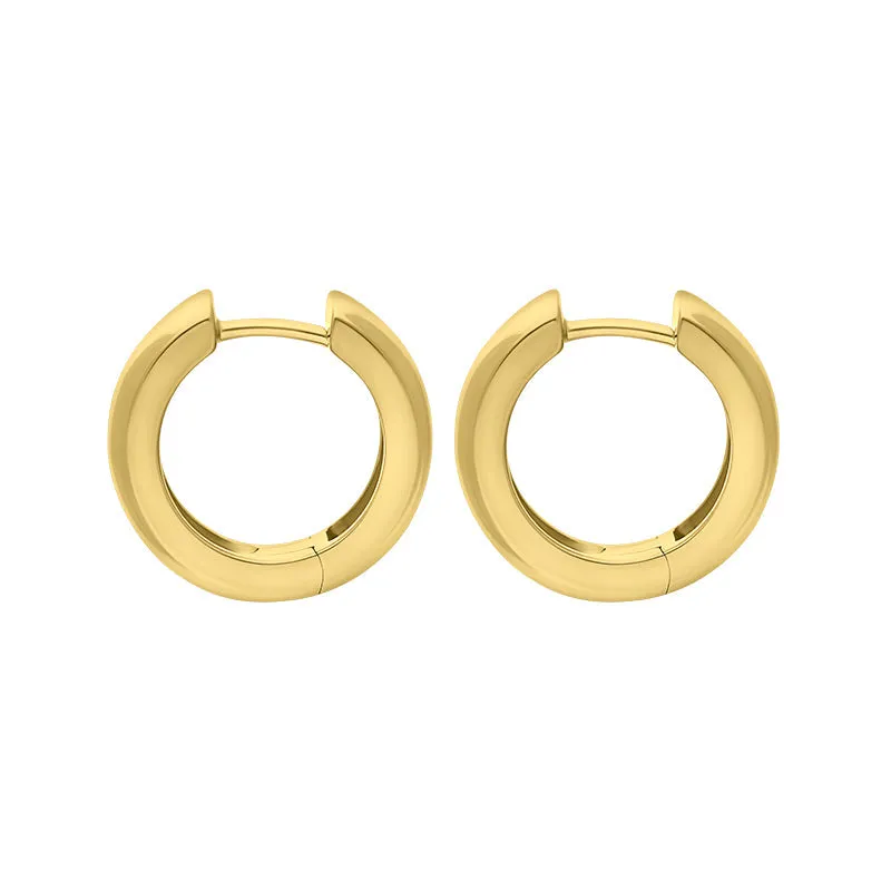 9ct Yellow Gold 16mm Round Domed Hoop Earrings sold by C.W. Sellors product image thumbnail 3