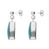 Sterling Silver Turquoise Petite Barrel Drop Earrings sold by C.W. Sellors