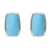 Sterling Silver Turquoise Petite Barrel Stud Earrings sold by C.W. Sellors
