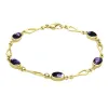 Yellow Gold Blue John Oval Spoon Link Bracelet sold by C.W. Sellors