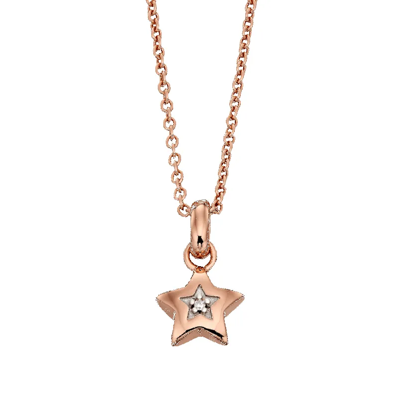 Little Star Rei Rose Gold Plated Sterling Silver Diamond Star Necklace D sold by C.W. Sellors