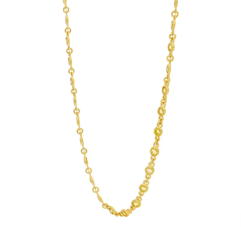 Cameo Italy Sterling Silver Yellow Gold Plated Cubic Zirconia Chain Necklace D sold by C.W. Sellors product image thumbnail 2