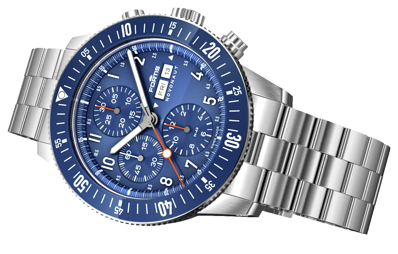 Fortis Novonaut N-42 Cobalt Blue Edition Bracelet Watch sold by C.W. Sellors product image thumbnail 5