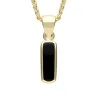 9ct Yellow Gold Whitby Jet Dinky Oblong Necklace sold by C.W. Sellors