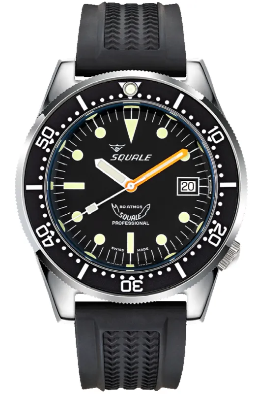 Squale 1521 Classic Rubber Watch sold by C.W. Sellors