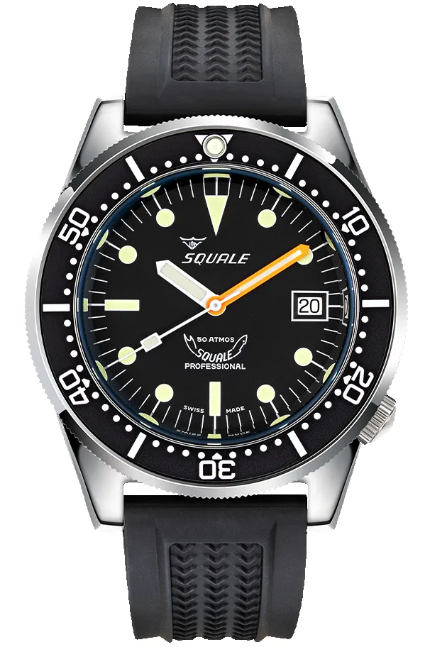Squale 1521 Classic Rubber Watch sold by C.W. Sellors