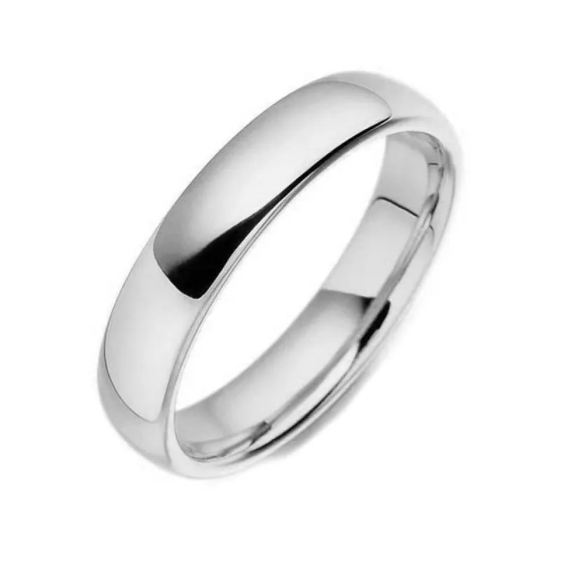 Platinum 5mm Court Shape Wedding Ring sold by C.W. Sellors