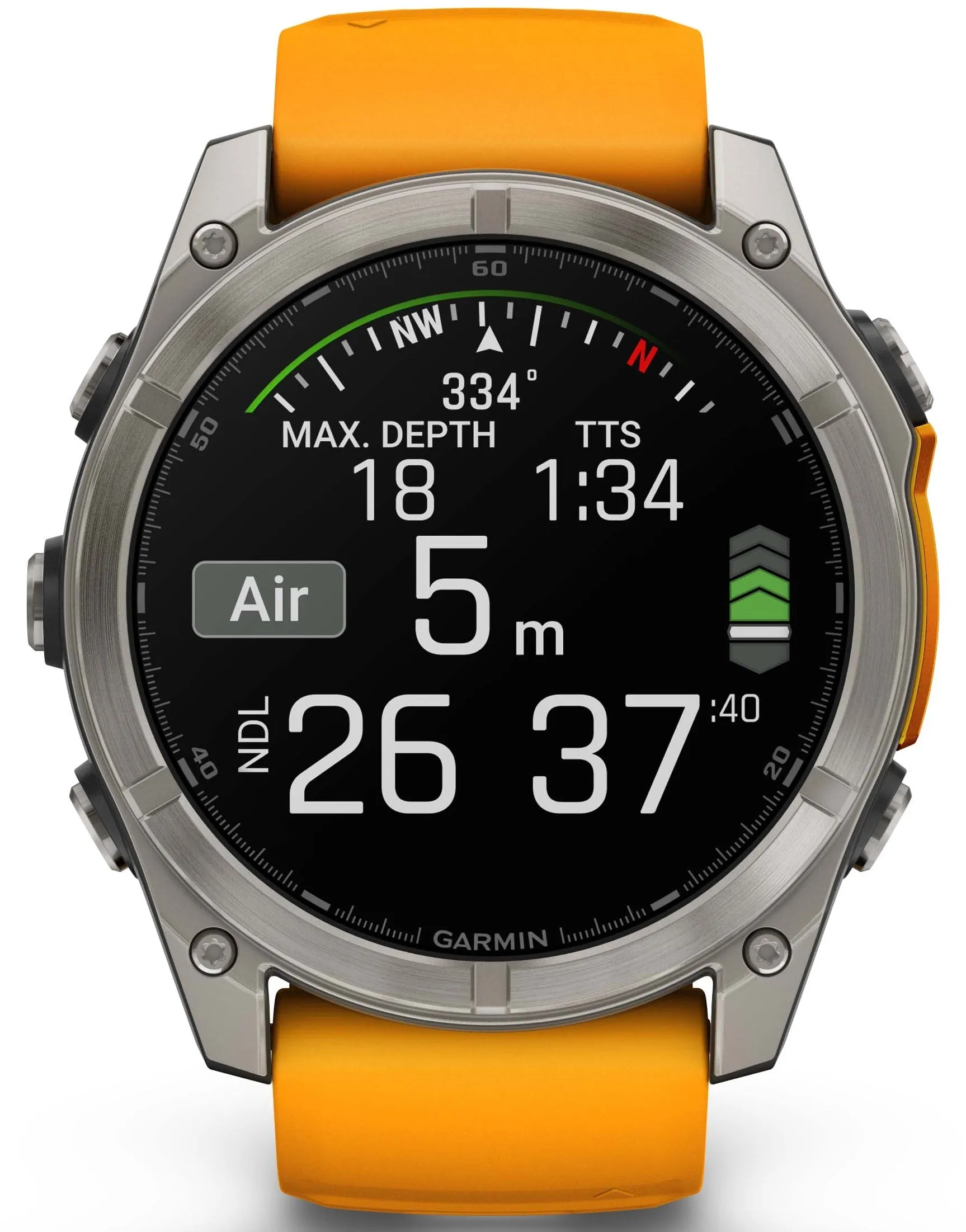 Garmin Fenix 8 51mm Sapphire AMOLED Graphite Spark Orange Titanium Silicone Watch sold by C.W. Sellors product image thumbnail 3