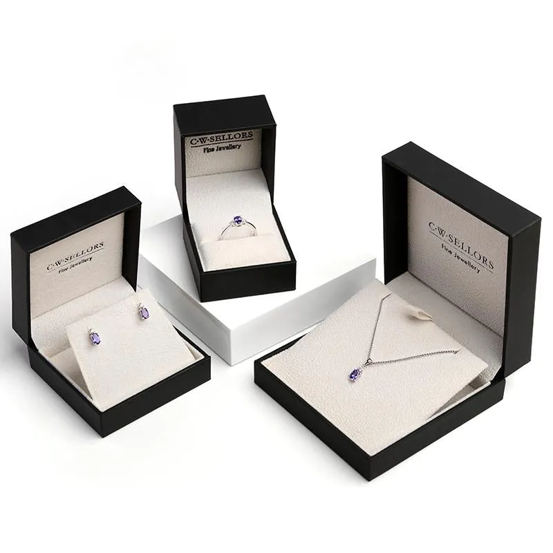 18ct White Gold Tanzanite Diamond Three Piece Gift Set sold by C.W. Sellors product image thumbnail 2