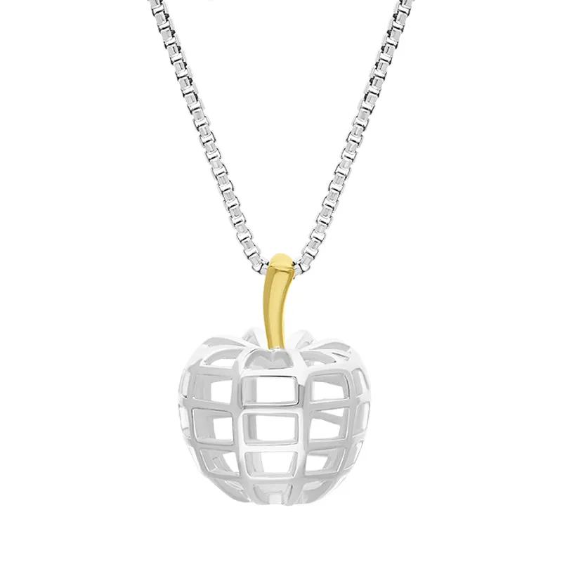 Sterling Silver 18ct Yellow Gold Plated House & Garden Apple Small Pendant sold by C.W. Sellors