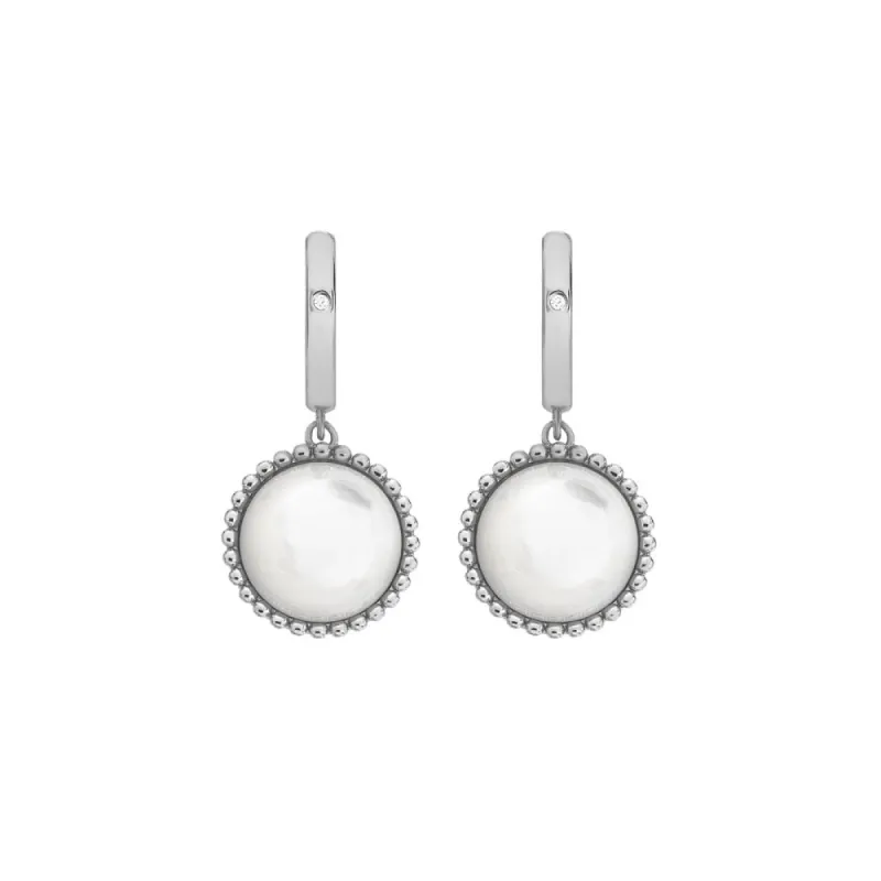 Hot Diamonds Sterling Silver Mother Of Pearl Circle Earrings sold by C.W. Sellors