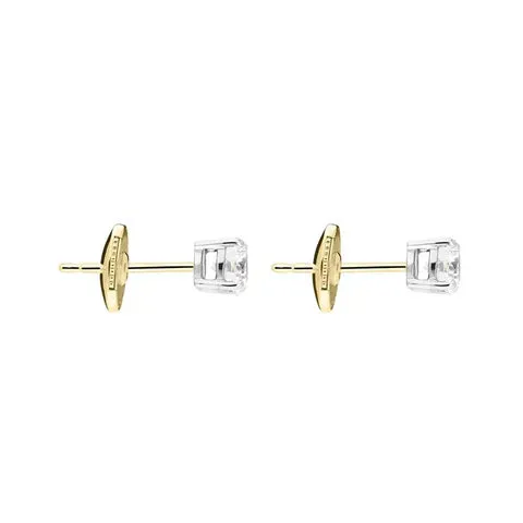 18ct White Yellow Gold 0.50ct Diamond Solitaire Stud Earrings sold by C.W. Sellors product image thumbnail 2