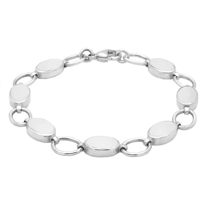 Sterling Silver Bauxite Oval Ring Bracelet sold by C.W. Sellors