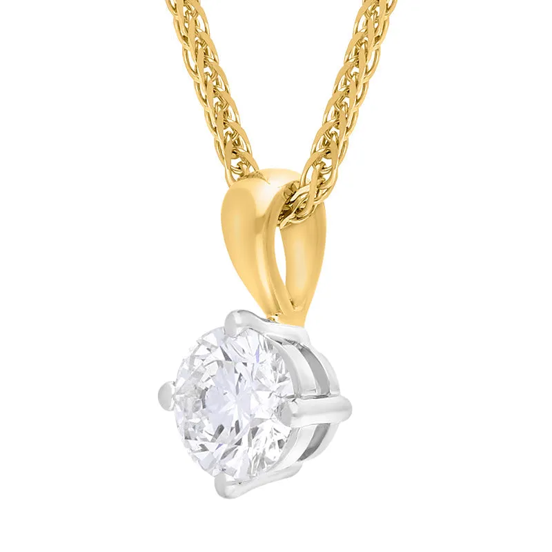 18ct Yellow Gold 0.33ct Diamond Solitaire Pendant Necklace sold by C.W. Sellors product image thumbnail 2