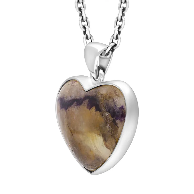 Sterling Silver Blue John Heart Pendant Necklace D sold by C.W. Sellors product image thumbnail 2