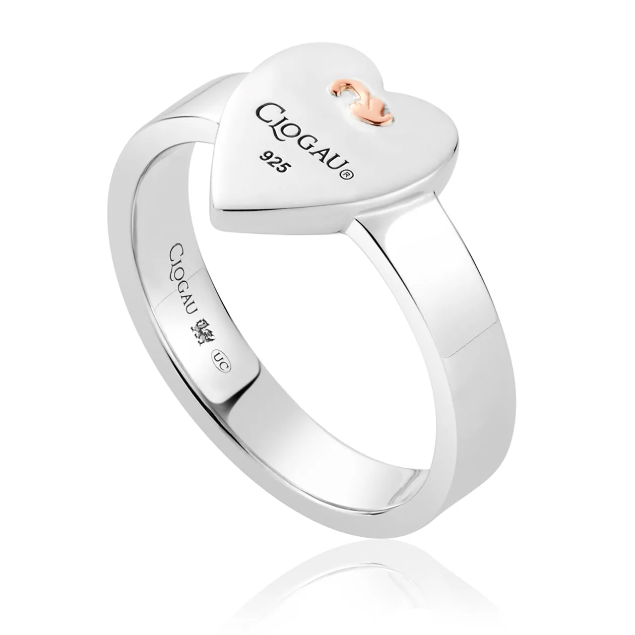 Clogau Tree of Life Sterling Silver Insignia Heart Ring D sold by C.W. Sellors