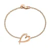Shaun Leane Signature 18ct Rose Gold Plated Sterling Silver Heart Bracelet D sold by C.W. Sellors