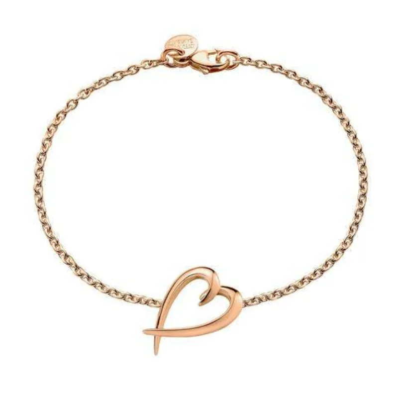 Shaun Leane Signature 18ct Rose Gold Plated Sterling Silver Heart Bracelet D sold by C.W. Sellors