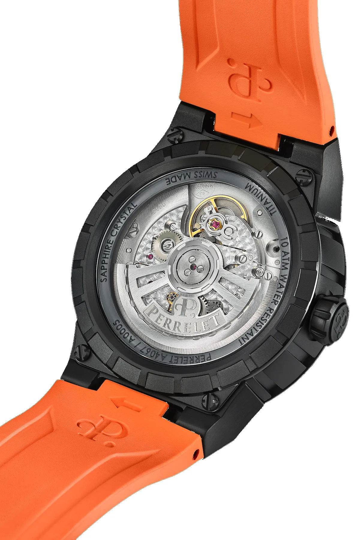 Perrelet Turbine Titanium 41 Orange Watch sold by C.W. Sellors product image thumbnail 2