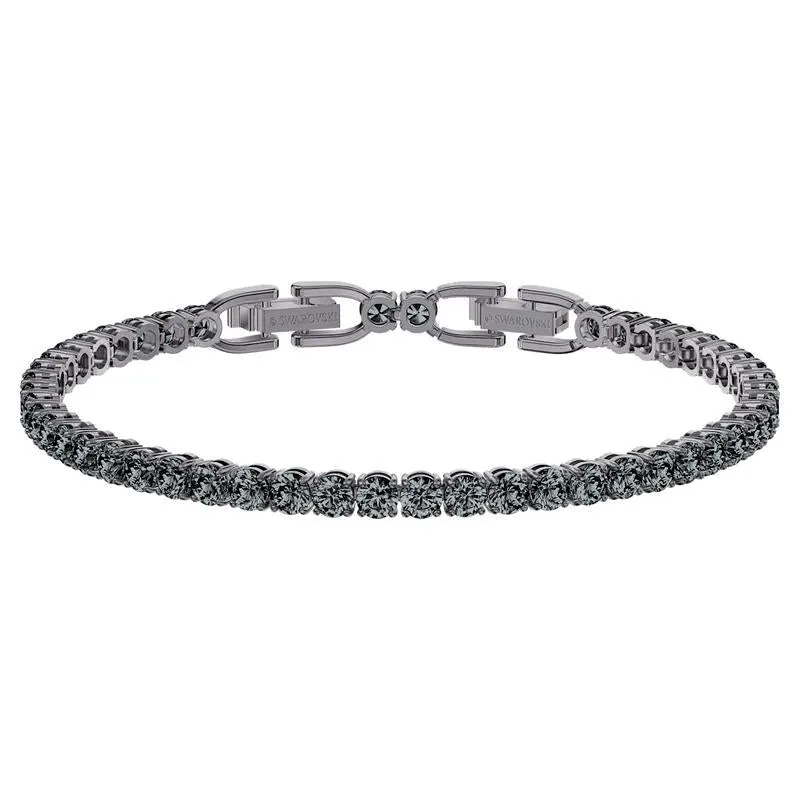 Swarovski Tennis Deluxe Crystal Grey Rhodium Plated Bracelet sold by C.W. Sellors