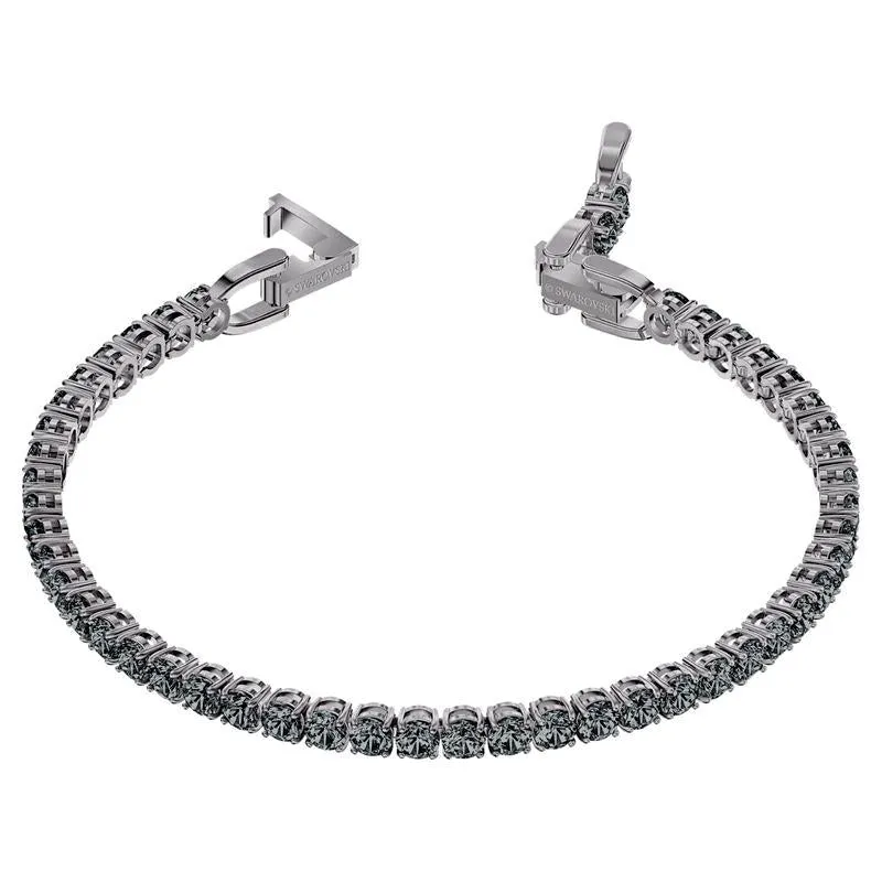Swarovski Tennis Deluxe Crystal Grey Rhodium Plated Bracelet sold by C.W. Sellors product image thumbnail 2