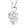 18ct White Gold 0.36ct Diamond Cluster Heart Pendant sold by C.W. Sellors