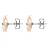 Sterling Silver Pink Mother of Pearl Tuberose 10mm Pansy Stud Earrings sold by C.W. Sellors