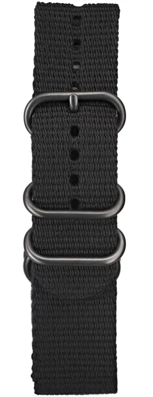 Elliot Brown Strap Nylon 22mm Black Ballistic Gunmetal Hardware sold by C.W. Sellors