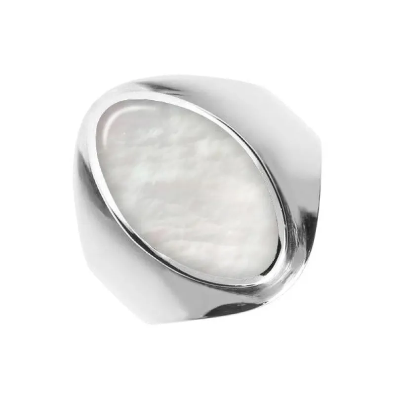 Sterling Silver Mother of Pearl Oval Ring sold by C.W. Sellors