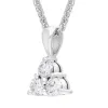 18ct White Gold Diamond Three Stone Pendant Necklace sold by C.W. Sellors