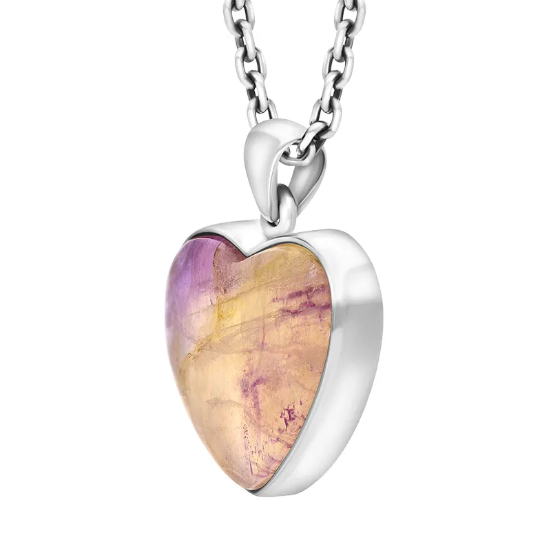 Sterling Silver Blue John Heart Pendant Necklace D sold by C.W. Sellors product image thumbnail 2